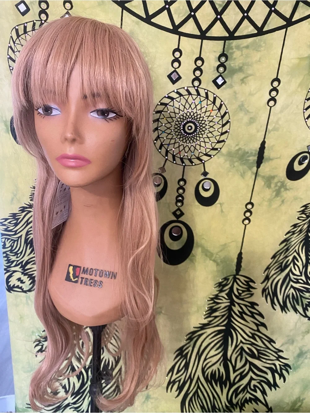 Long Synthetic Wig with Bangs -  #27